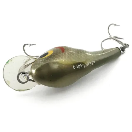 Bagley ET2 Crankbait, Plata, 9,5g, Madera de Balsa, #7278