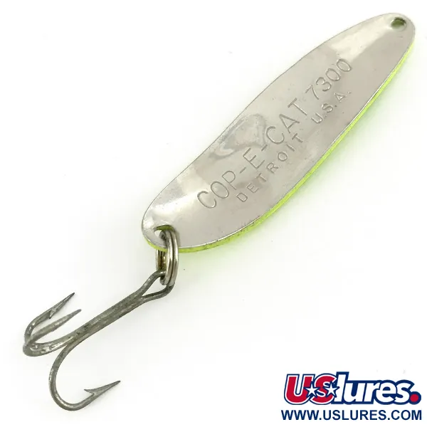 Eppinger Dardevle Cop-E-Cat 7300 UV Cucharilla, Amarillo/Verde, 10g, #7282