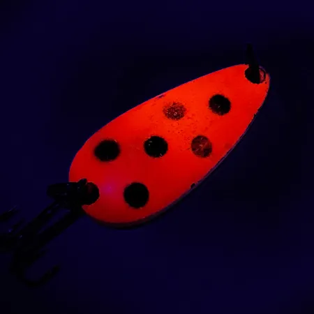 Luhr Jensen UV Cucharilla, Rojo / Negro / Oro, 7g, Acabado UV, #7321