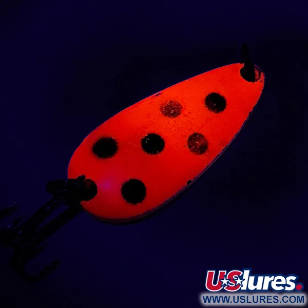 Luhr Jensen UV Cucharilla, Rojo / Negro / Oro, 7g, Acabado UV, #7321