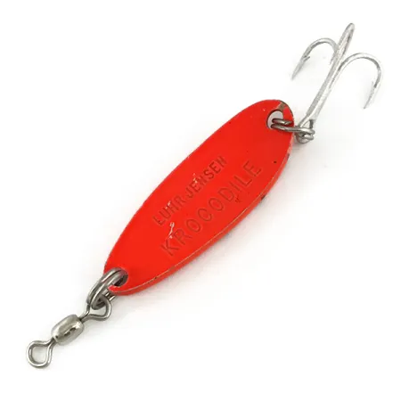 Luhr Jensen Krocodile UV Cucharilla, Fluorescent Orange / Black, 9g, #7341