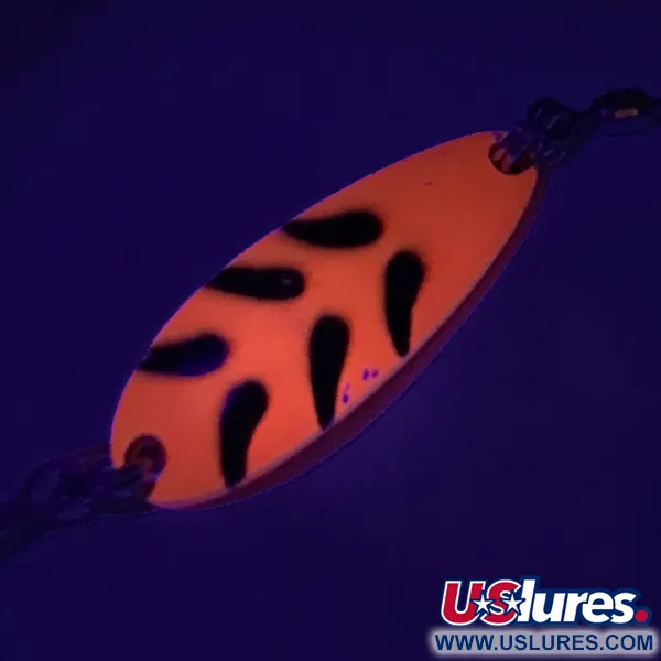 Luhr Jensen Krocodile UV Cucharilla, Fluorescent Orange / Black, 9g, #7341