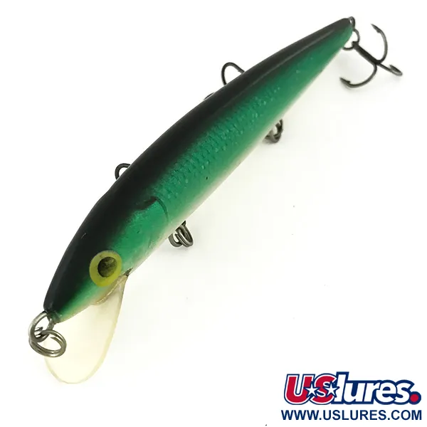Rapala Husky Jerk 12 Señuelo, Verde/Oro, 13g, Suspendido, #7352