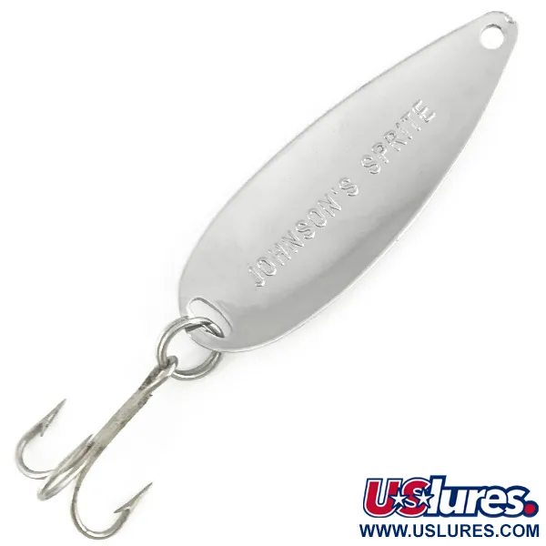 Johnson Sprite Cucharilla, Níquel / Rojo, 10g, Vintage USA, #7361