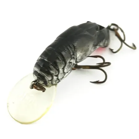 Rebel WEE-CRAWFISH Crankbait, Plata/Negro, 6g, Diseño cangrejo, #7387