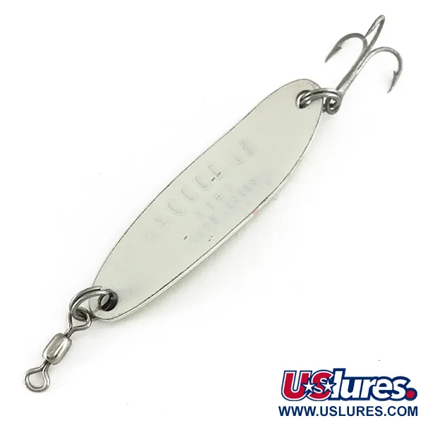 Luhr Jensen Krocodile Die #3 Glow Cucharilla, Blanco/Verde, 14g, #7410