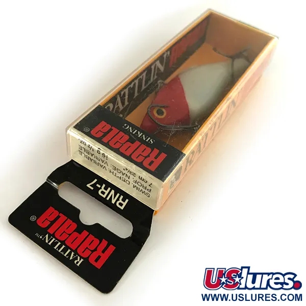 Rapala Rattl'n RAP Lipless Crankbait, Red Head, 16g, Hundido, #SRNR07 RH