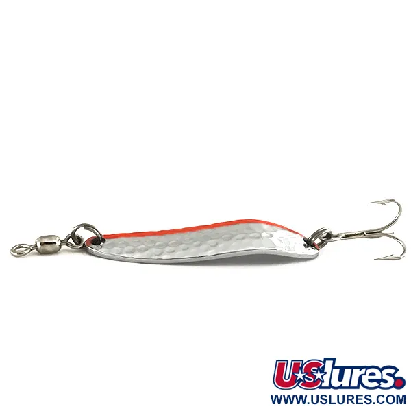 Luhr Jensen Krocodile Die #3 UV Cucharilla, Níquel/Naranja, 10g, #7448