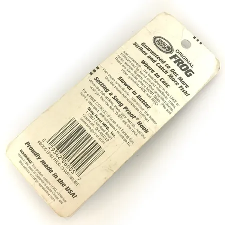 Snag Proof Original Frog Señuelo Superficie, Chartreuse, 14g, #7458