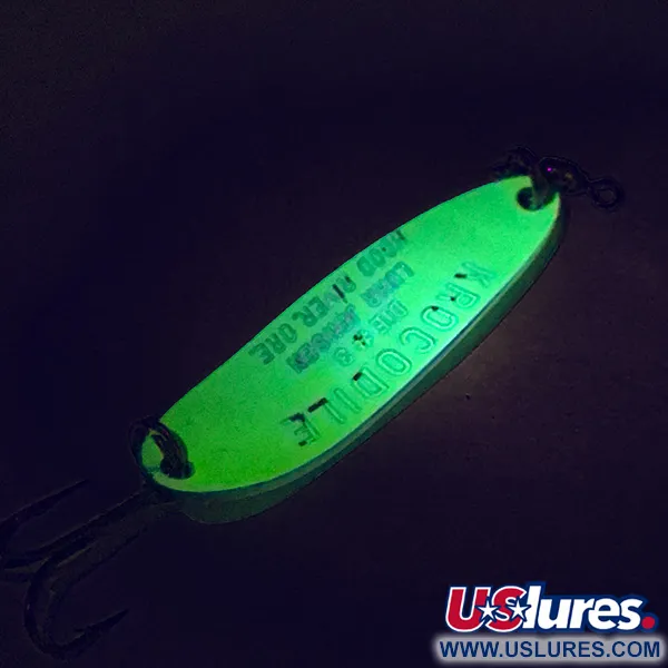 Luhr Jensen Krocodile Die #3 UV Cucharilla, Chartreuse, 10g, UV, #7468