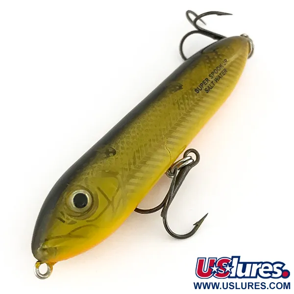 Heddon Excalibur Super Spook Saltwater, Oliva, 14g, Superficie, #7475