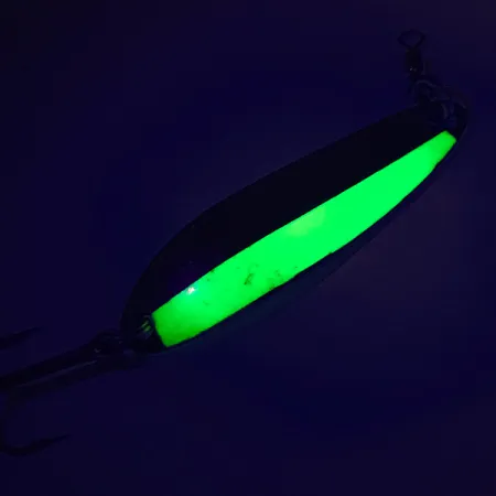 Luhr Jensen Krocodile Die #3 Cucharilla, Níquel/Chartreuse, 10g, UV, #7483