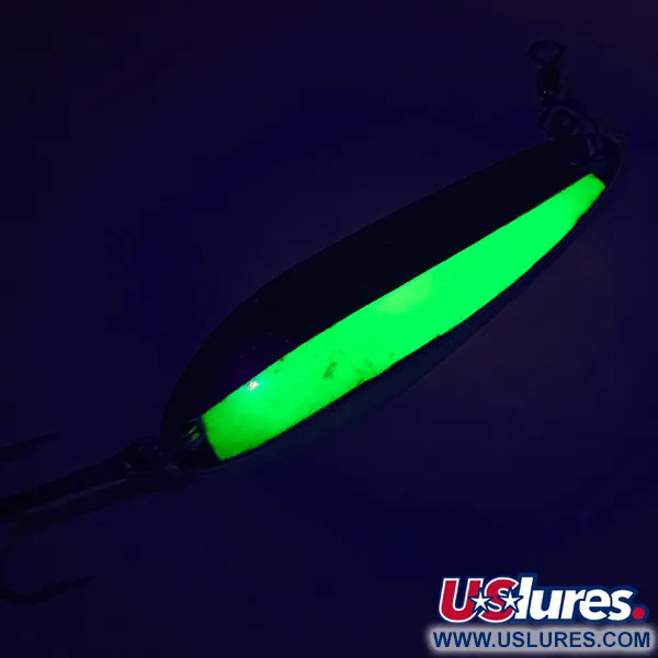 Luhr Jensen Krocodile Die #3 Cucharilla, Níquel/Chartreuse, 10g, UV, #7483