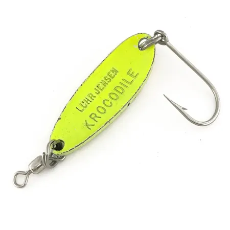 Luhr Jensen Krocodile UV Cucharilla, Chartreuse/Rojo, 9g, UV, #7484