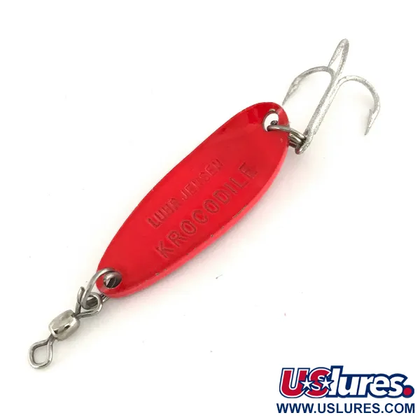 Luhr Jensen Krocodile UV Cucharilla, Rojo / Negro, 9g, UV, #7485
