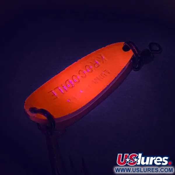 Luhr Jensen Krocodile UV Cucharilla, Rojo / Negro, 9g, UV, #7485