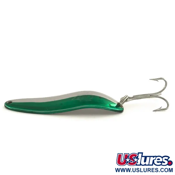 Dardevle Cop-E-Cat 7300 Cucharilla, Níquel/Verde, 10g, Bamboleo, #7487