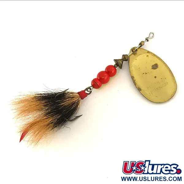 Mepps Aglia 4 dressed Cucharilla, Latón, 10g, Pelo natural, #7489