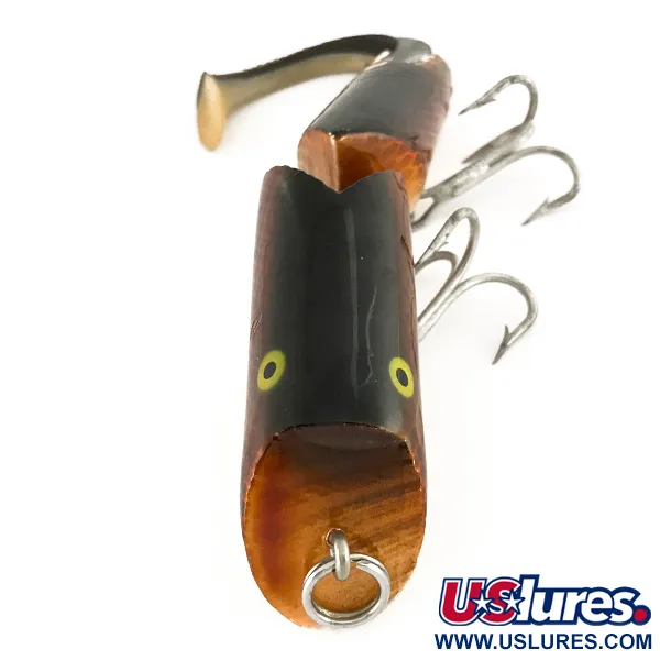 Fred Arbogast A.C. Plug Vintage Popper, Marrón, 28g, Articulado, #7508