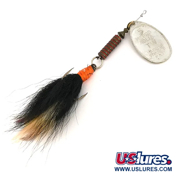 Mepps Aglia 5 dressed Cucharilla, Plata, 14g, Anzuelo vestido, #7521