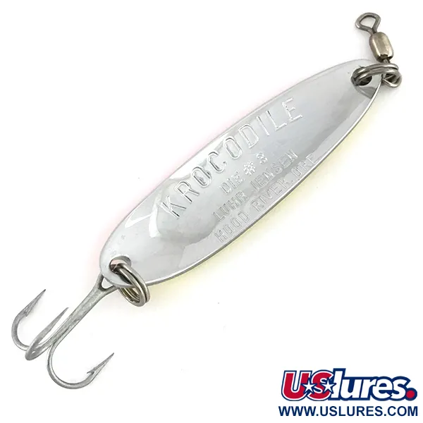 Luhr Jensen Krocodile Die #3 UV Cuchara, Amar/Rojo, 14g, UV, #7523
