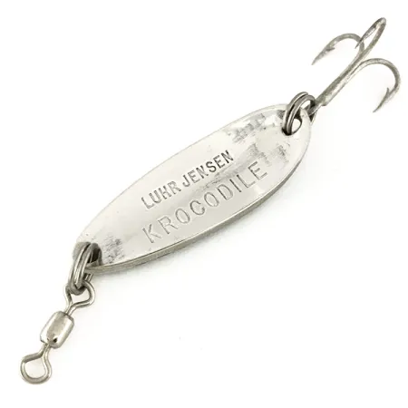 Luhr Jensen Krocodile Cucharilla, White/Blue/Nickel, 9g, Sinking, #7543