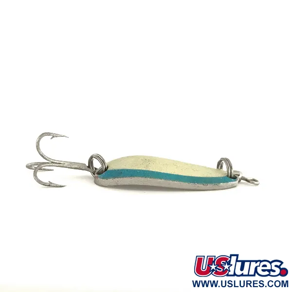 Luhr Jensen Krocodile Cucharilla, White/Blue/Nickel, 9g, Sinking, #7543