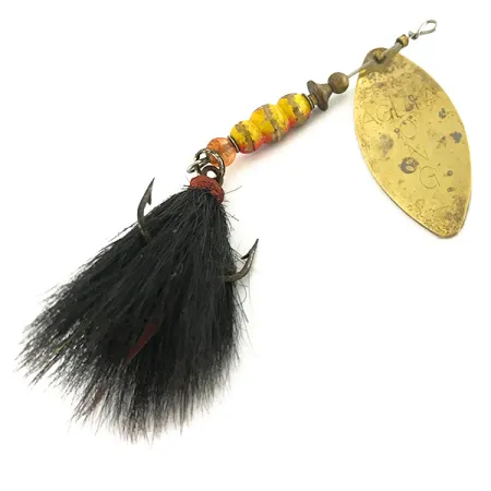 Mepps Aglia Long 3 Dressed Cucharilla, Latón, 12g, Hoja Sauce, #7562