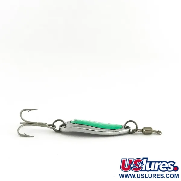 Luhr Jensen Krocodile Cucharilla, Níquel/Verde, 7g, Lance Largo, #7568