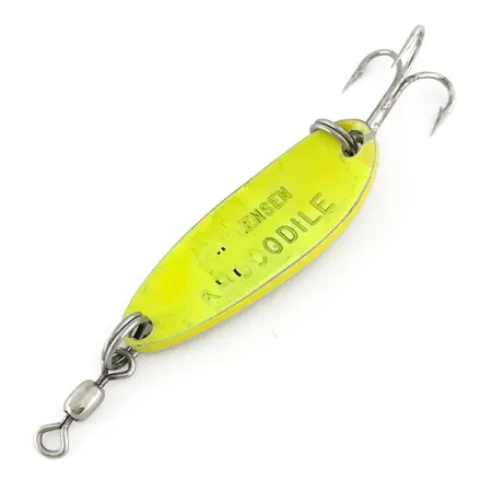 Luhr Jensen Krocodile UV Cucharilla, Yellow, 9g, Reactivo UV, #7604