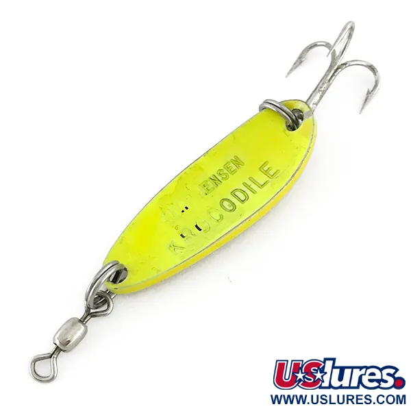 Luhr Jensen Krocodile UV Cucharilla, Yellow, 9g, Reactivo UV, #7604