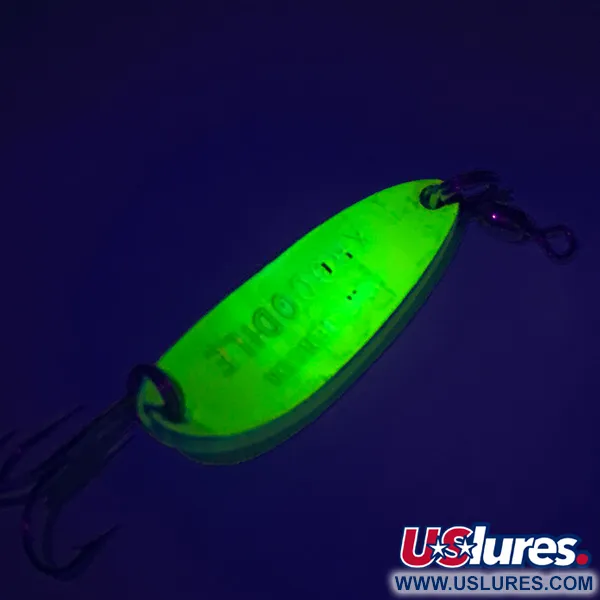 Luhr Jensen Krocodile UV Cucharilla, Yellow, 9g, Reactivo UV, #7604