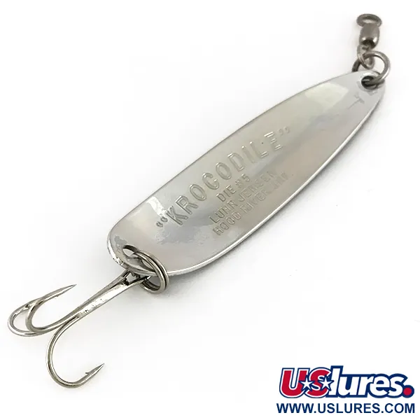 Luhr Jensen Krocodile Die #5 Cucharilla, Níquel/Azul, 23g, #7630