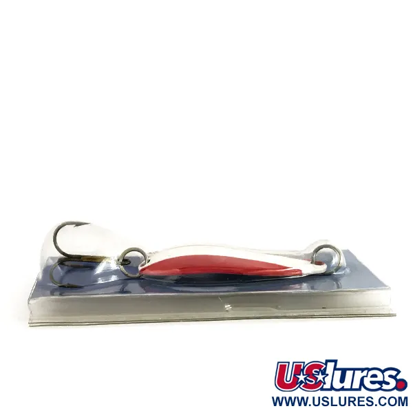 Blue Fox Strobe Tear Drop Spoon Cucharilla, Rojo/Blanco, 11g, #7676