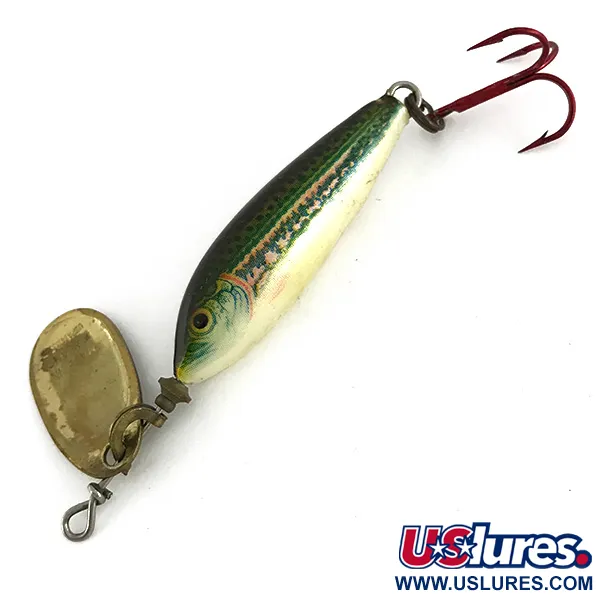Blue Fox Vibrax Minnow Spin 1 Cucharilla, Oro, 4g, Triple Rojo, #7686