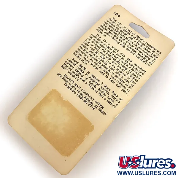 Mann's Mann's 10+ Crankbait, Gris Claro, 10g, Profundidad 3m, #7689