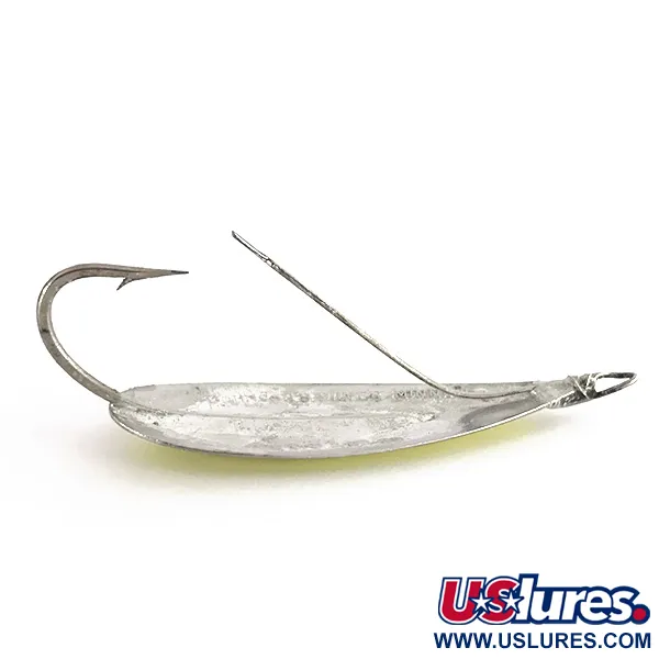 Johnson Weedless Silver Minnow UV Cucharilla, Plata/Chartreuse, 12g, #7711