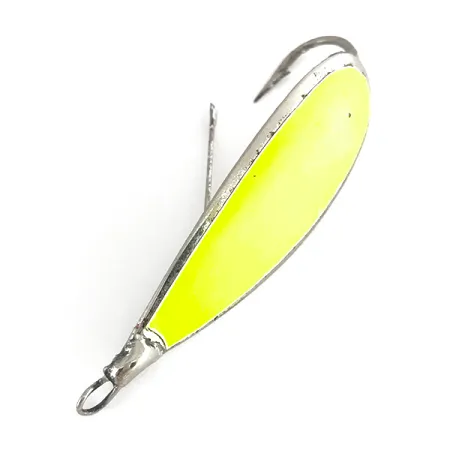Johnson Weedless Silver Minnow UV Cucharilla, Plata/Chartreuse, 12g, #7711