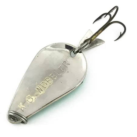 Acme K.O. Wobbler Cucharilla, Níquel / Verde, 14g, Sonic flipper tail, #7728