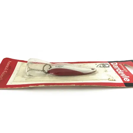 Eppinger Dardevle Spinnie Cucharilla, Rojo/Blanco, 7g, Vintage, #7747