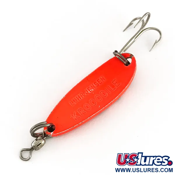 Luhr Jensen Krocodile UV Cucharilla, Rojo/Negro, 9g, Brillo UV, #7762