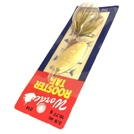 Worden’s Original Rooster Tail Cucharilla, Oro, 12g, Plumas, #214 GH