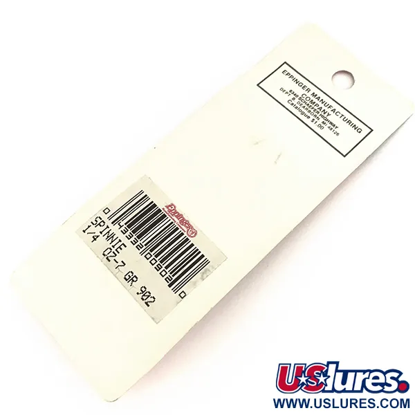 Eppinger Dardevle Spinnie Cucharilla, Negro/Blanco/Níquel, 9g, #7775