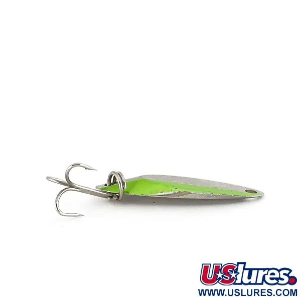 Cucharilla Acme Kastmaster UV, Níquel / Verde, 3.5g, Acabado UV, #7777