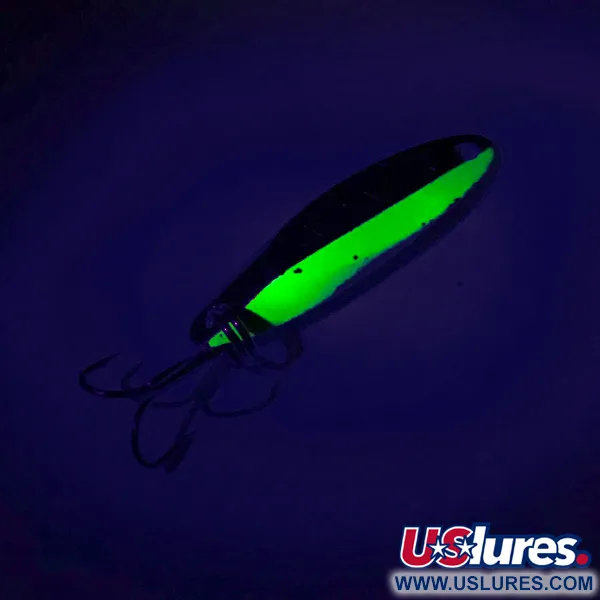 Cucharilla Acme Kastmaster UV, Níquel / Verde, 3.5g, Acabado UV, #7777