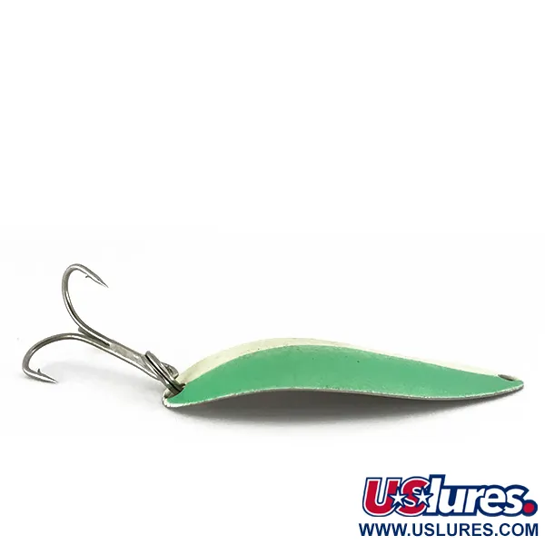 Little Cleo (Hula Girl) Cucharilla, Glow Blanco/Verde/Níquel, 5g, #7785