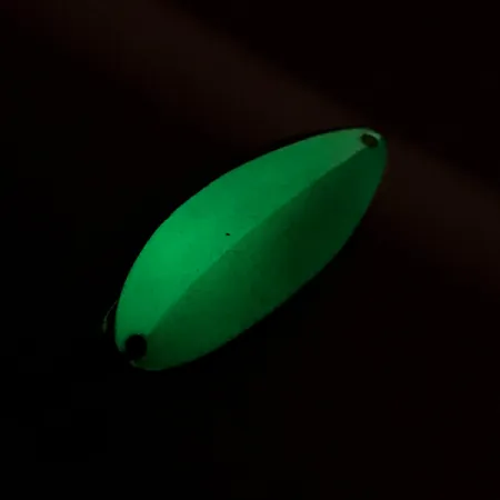 Little Cleo (Hula Girl) Cucharilla, Glow Blanco/Verde/Níquel, 5g, #7785