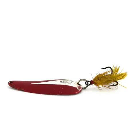 Eppinger Dardevle Imp Cuchara, Rojo / Blanco / Cobre, 11g, Plumas, #7790