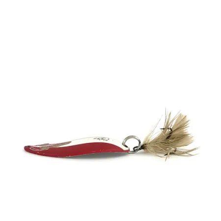 Dardevle Devle Dog 5500 Cucharilla, Rojo/Blanco/Níquel, 21g, Plumas, #7791