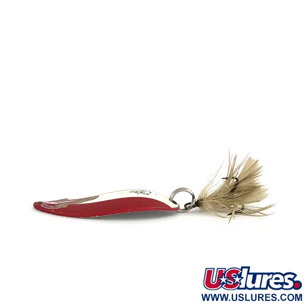 Dardevle Devle Dog 5500 Cucharilla, Rojo/Blanco/Níquel, 21g, Plumas, #7791